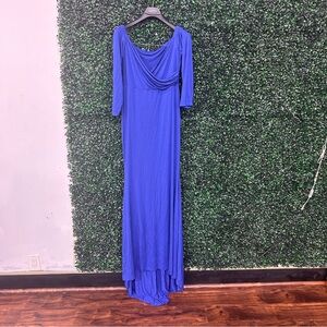 SHEIN Elegant Blue Evening Gown